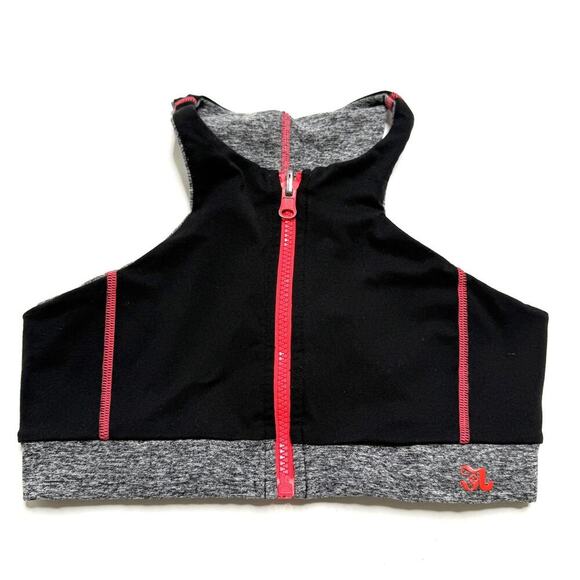 Jo+Jax Dancewear Sports Bra Dance Top Small SA Convention Reversible Gray/Pink - Picture 2 of 8